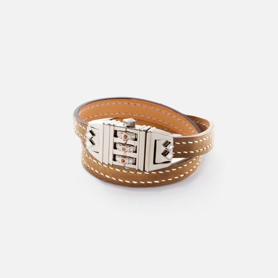 Bracelets James Banks Design | Code Bracelet, Brown Leather