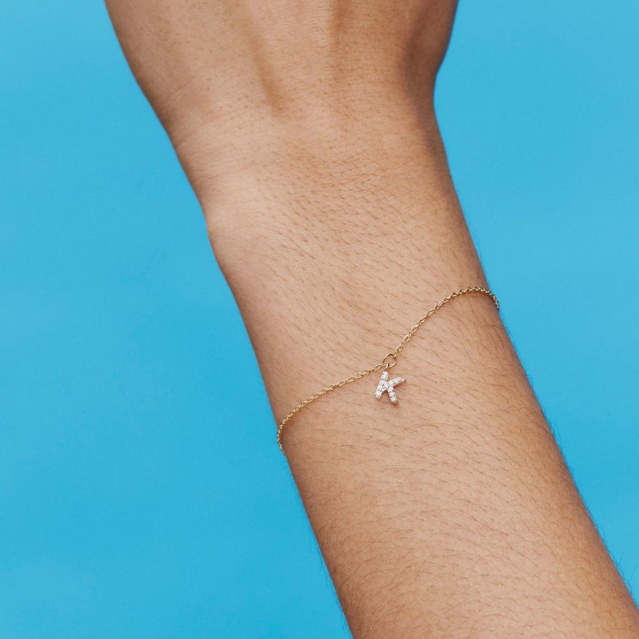 Bracelets Eriness | Diamond Mini Initial Bracelet