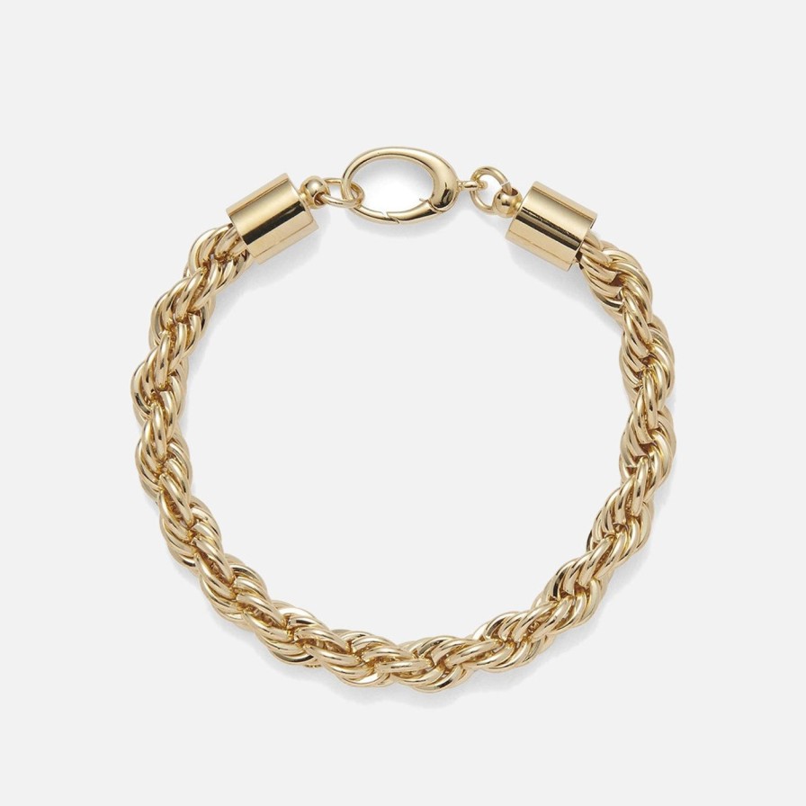 Bracelets Lady Grey | Xl Rope Chain Bracelet In Gold