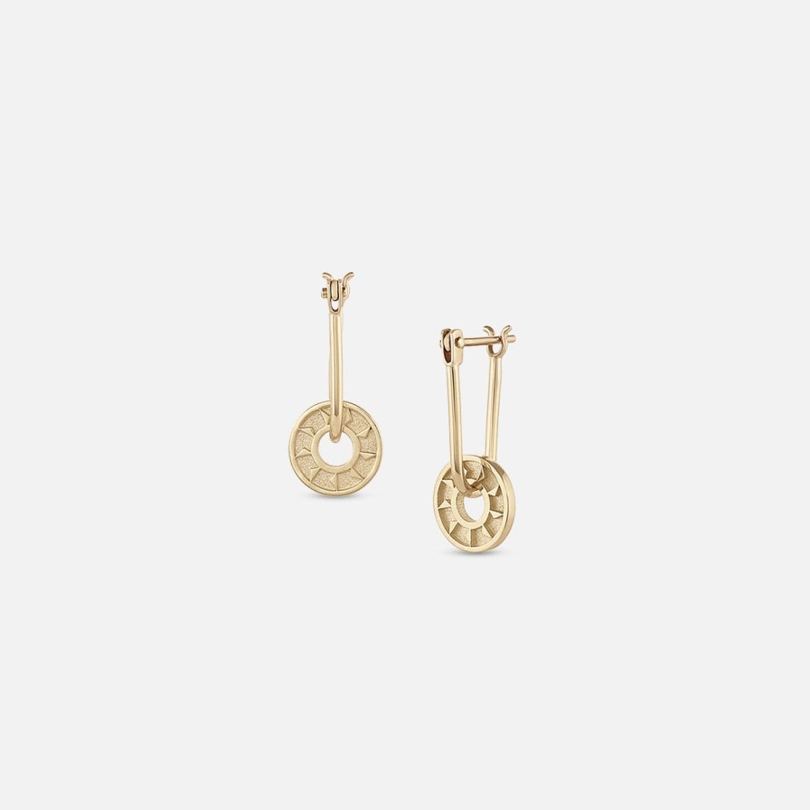 Earrings EMBLM Fine Jewelry | Baby Ennead Earring 14K Yellow Gold