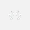 Earrings Annika Inez | Dual Glassy Hoops, Small Clear