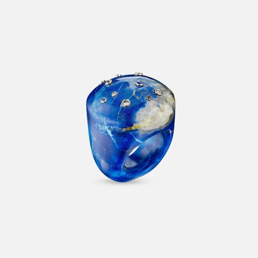 Rings Bleecker u0026 Prince | Large Lapis Sky Bubble Ring