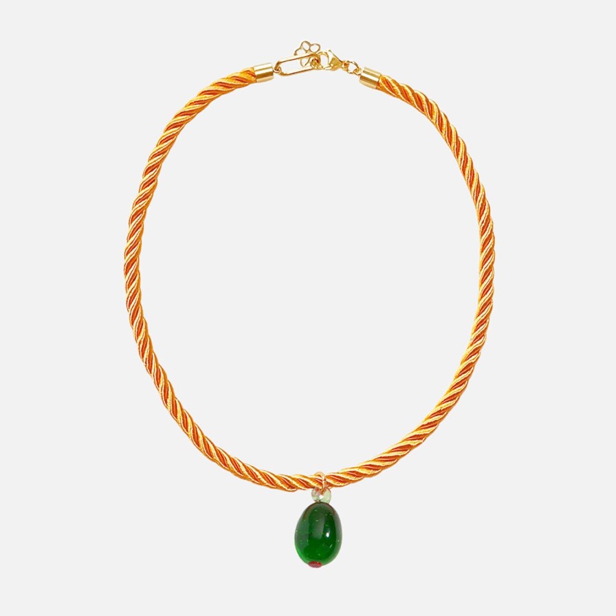 Necklaces NOTTE | Frutta Necklace, Olive Orange