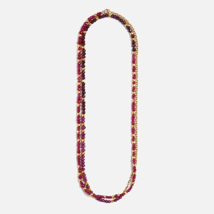 Necklaces Objet-a | Josef A La Plage | Rubies And Garnet