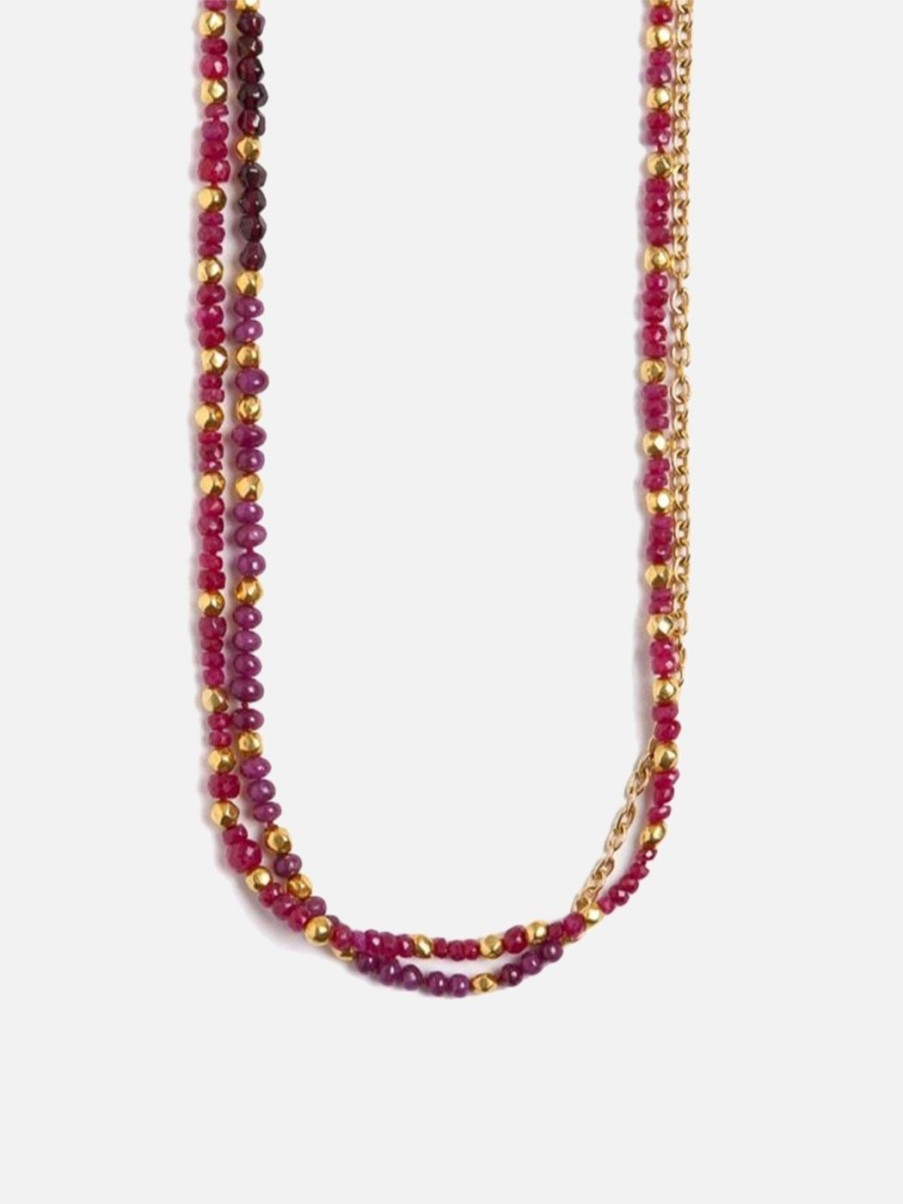 Necklaces Objet-a | Josef A La Plage | Rubies And Garnet