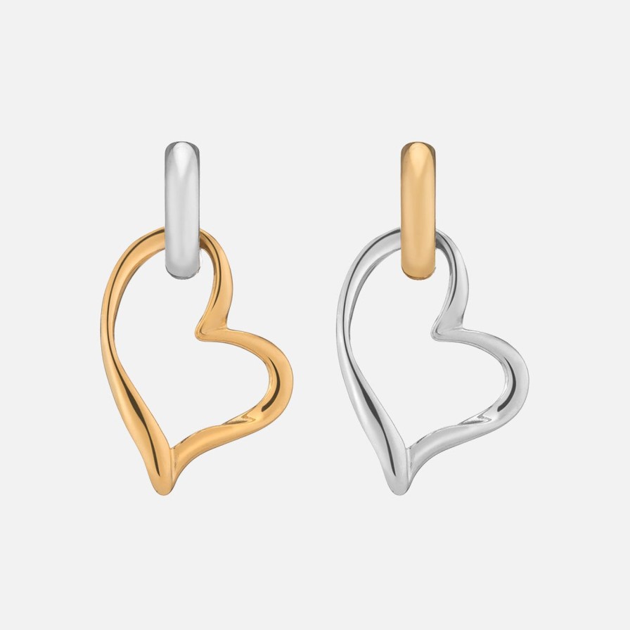 Earrings NOTTE | Heavy Metal Heart Earrings