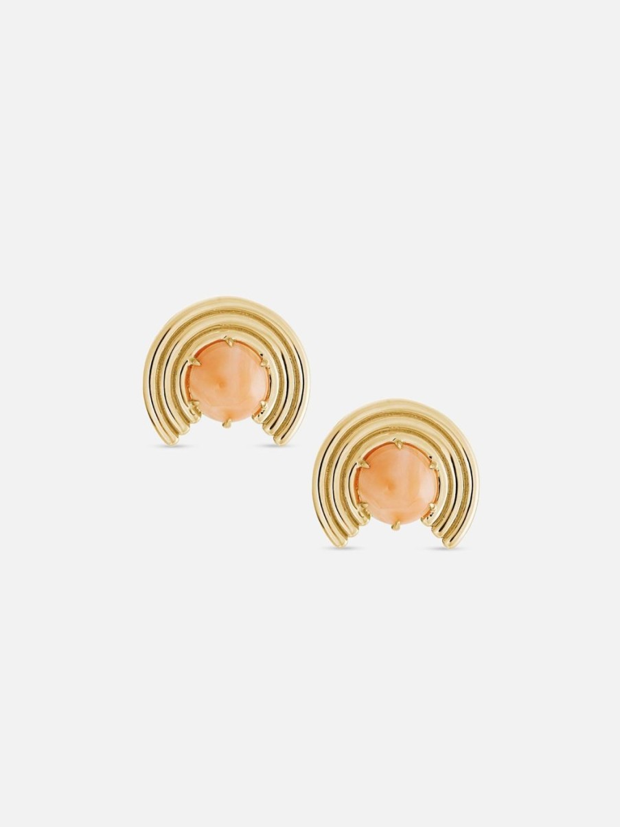 Earrings ParkFord | Grand Revival Studs Pink Coral