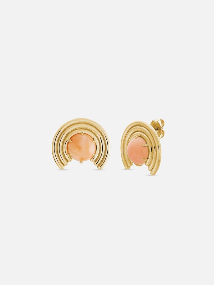 Earrings ParkFord | Grand Revival Studs Pink Coral