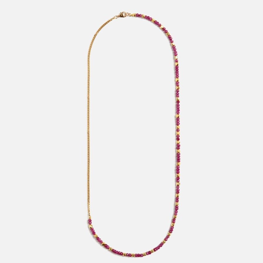 Necklaces Objet-a | La Plage In Ruby, Long