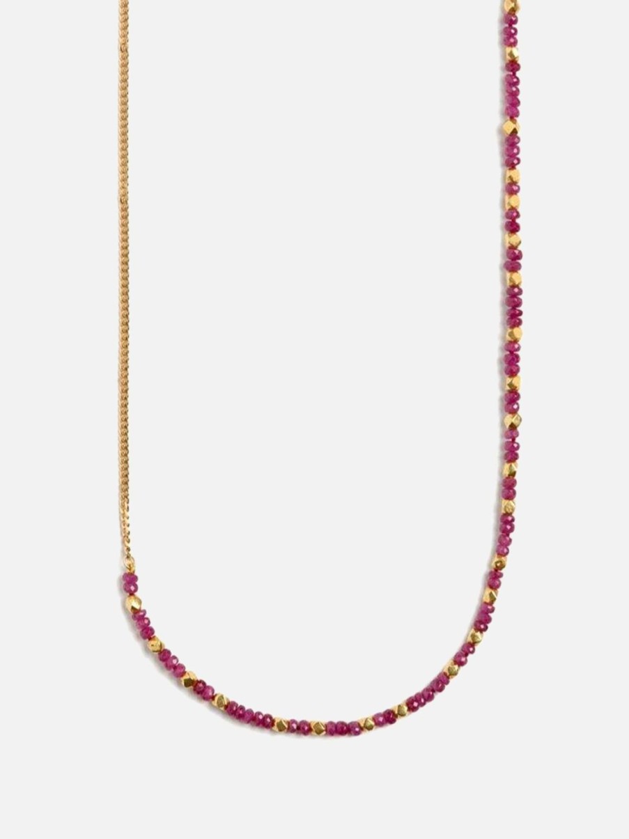 Necklaces Objet-a | La Plage In Ruby, Long