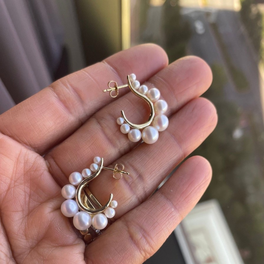 Earrings White/Space | Pearl Cascade Earrings