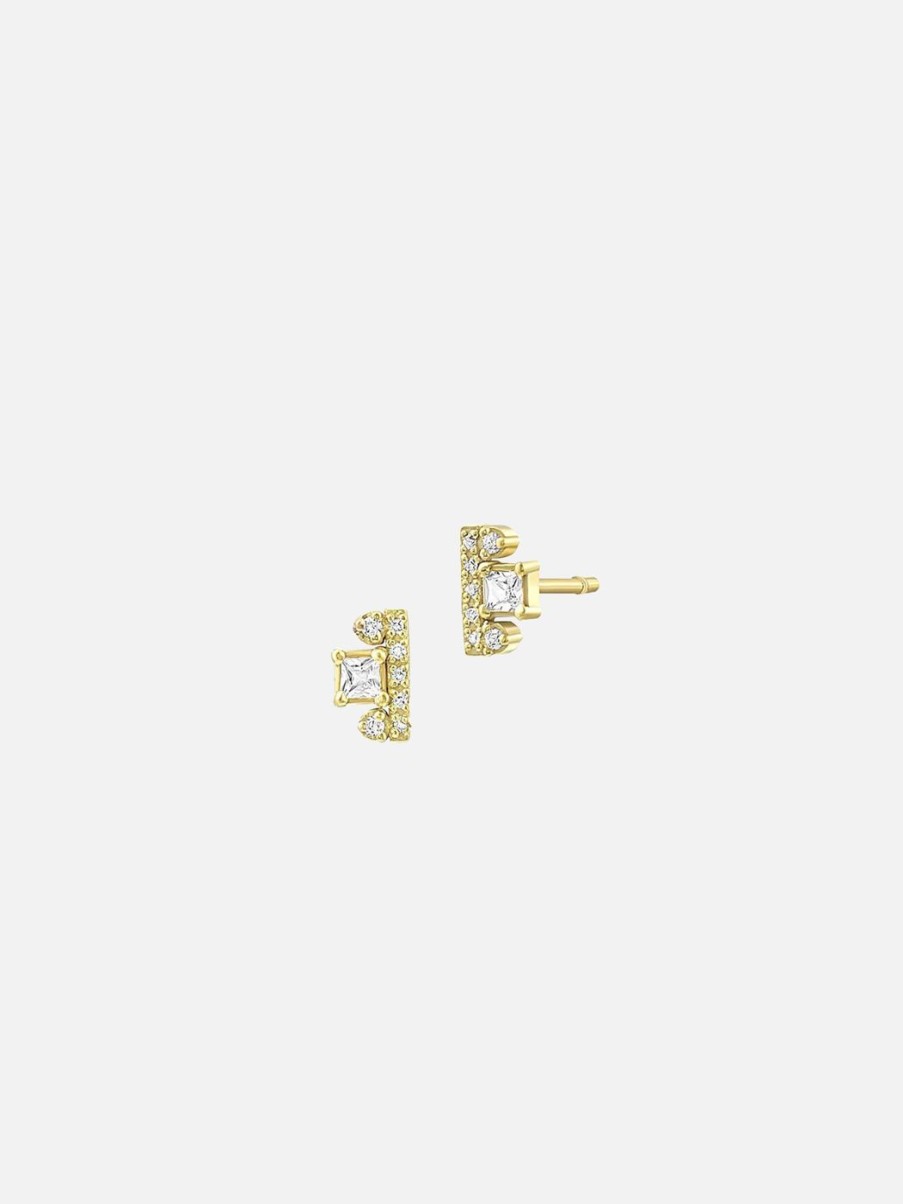 Earrings Meredith Young | Topaz Diamond Post Earrings