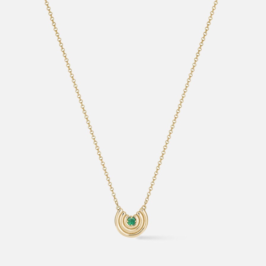 Necklaces ParkFord | Petite Revival Necklace Emerald