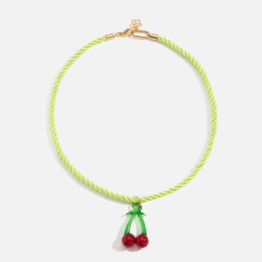 Necklaces NOTTE | Frutta Necklace, Cherry Light Green