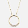 Necklaces The Gild | The Gold Petite Diamond Loop Necklace Yellow Gold