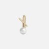 Earrings Labulgara | White Pearl Horizon Mini Thread Earring