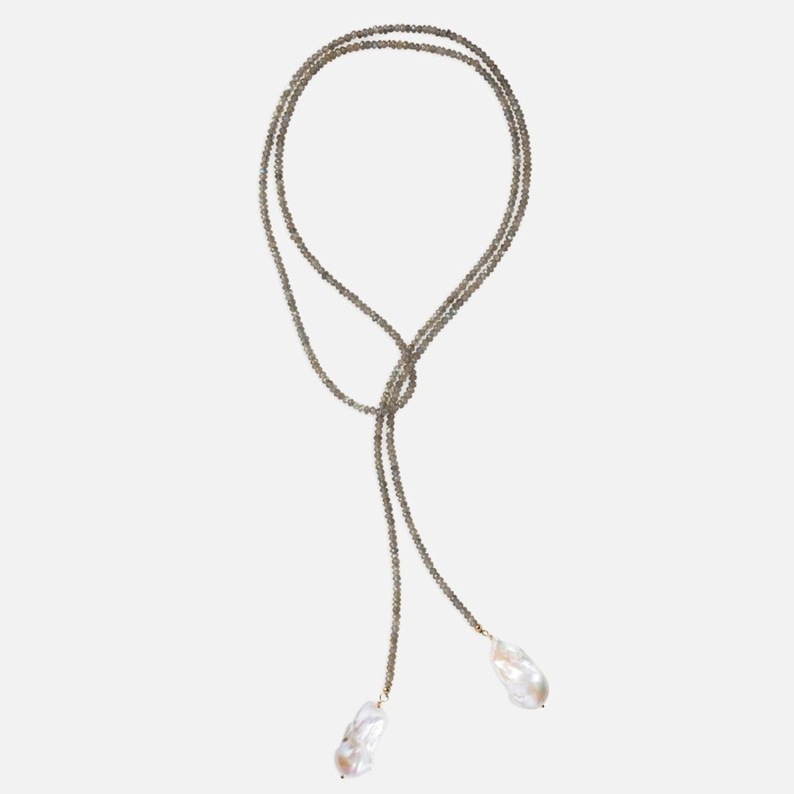 Necklaces Joie DiGiovanni | Labradorite Classic Gemstone Lariat Multi