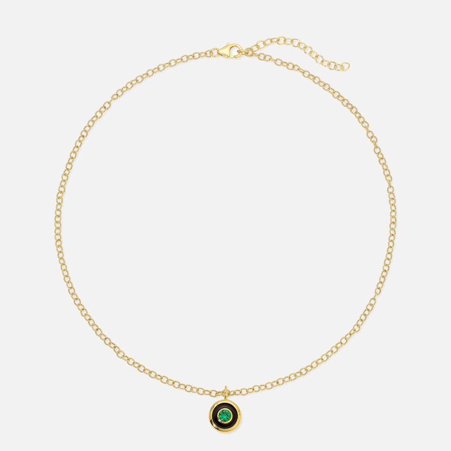 Necklaces Monbouquette | Reversible Coin Necklace Lucky/Gold