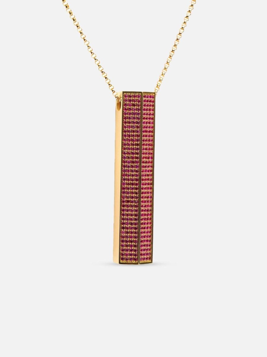 Necklaces Noor Shamma | Luz Amulet Bar Necklace