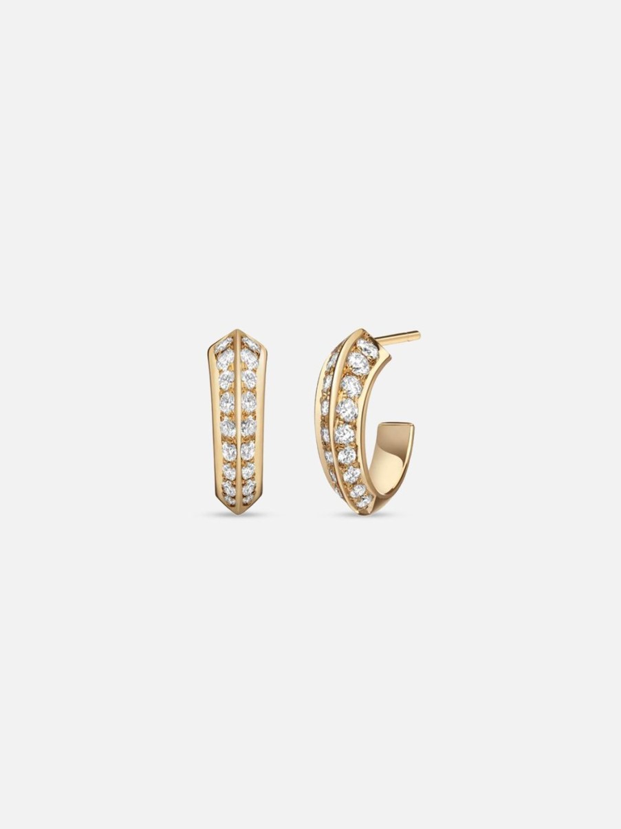 Earrings Selin Kent | Eva Hoops | White Diamonds