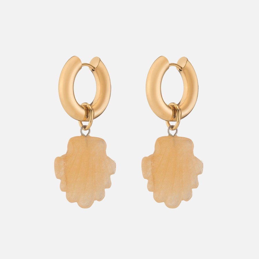 Earrings NOTTE | Shell We Dance Earring, Yellow Jade