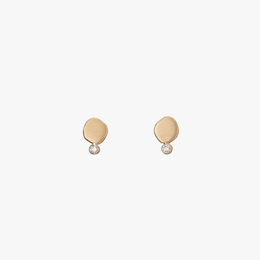 Earrings A.M. Thorne | Diamond Hammered Granule Studs