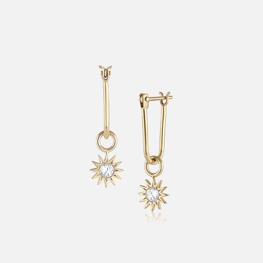 Earrings EMBLM Fine Jewelry | Inverted Diamond Spur Earring 14K Yellow Gold