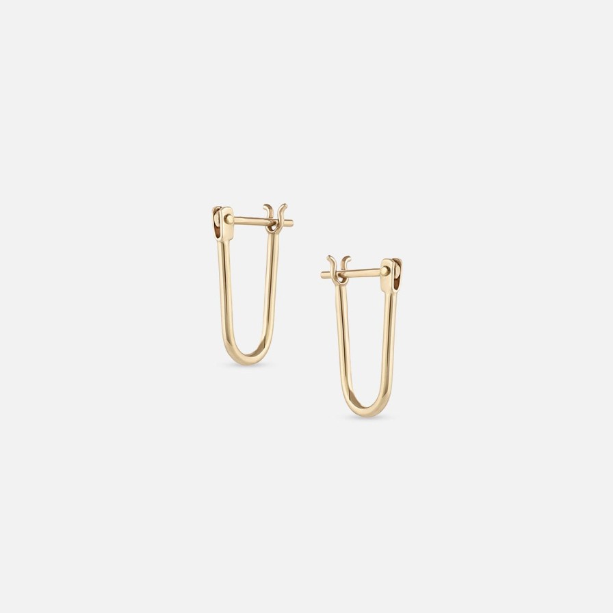 Earrings EMBLM Fine Jewelry | Half Latch Earring 14K Yellow Gold