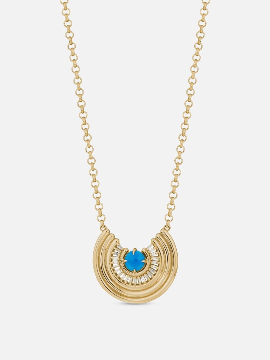 Necklaces ParkFord | Revival Baguette Necklace Turquoise