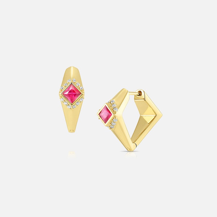 Earrings Jennifer DeMoro Jewelry | Sunna Edge Huggie