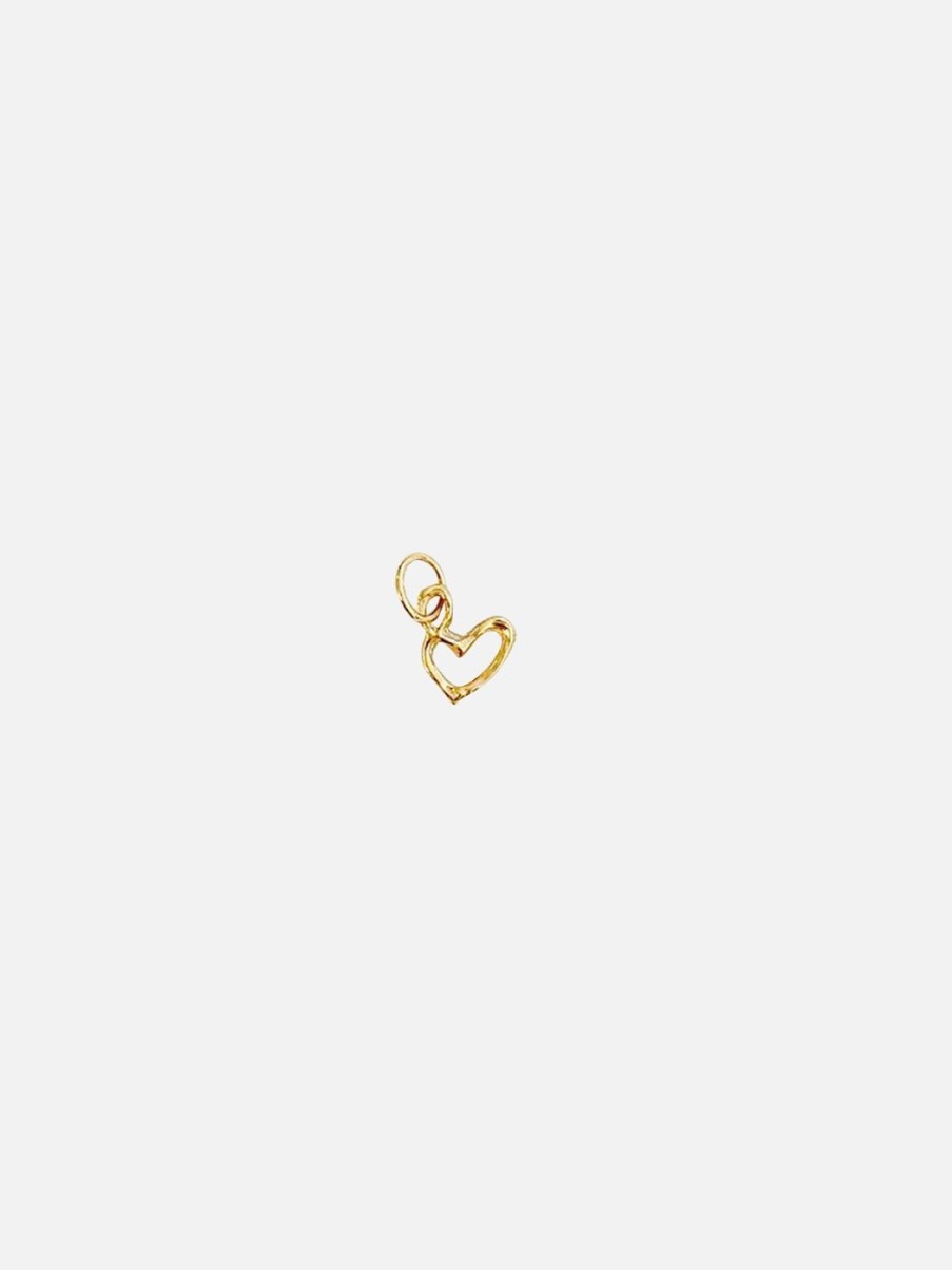 Charms & Pendants Mandy Reid | Mini Heart Charm In Gold 14K Yellow Gold