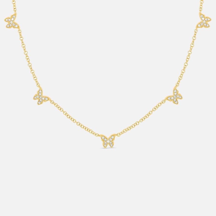 Necklaces EF Collection | 5 Diamond Butterfly Necklace