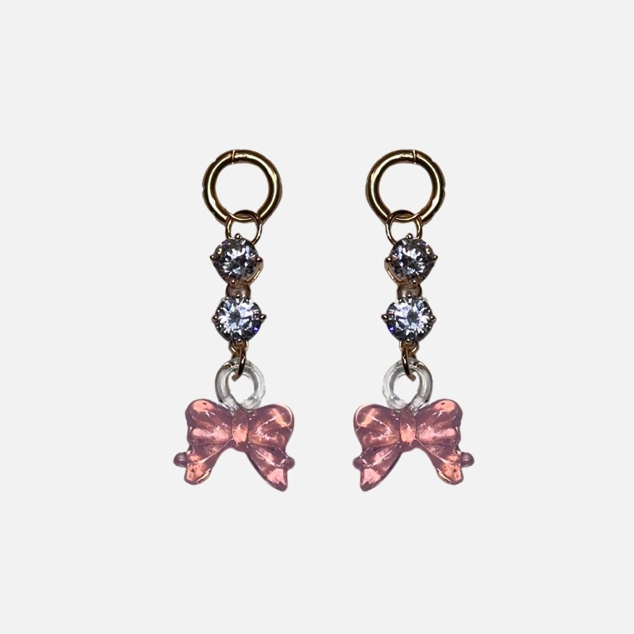 Earrings NOTTE | Midnight Dance Bow-Peep Earrings, Pink