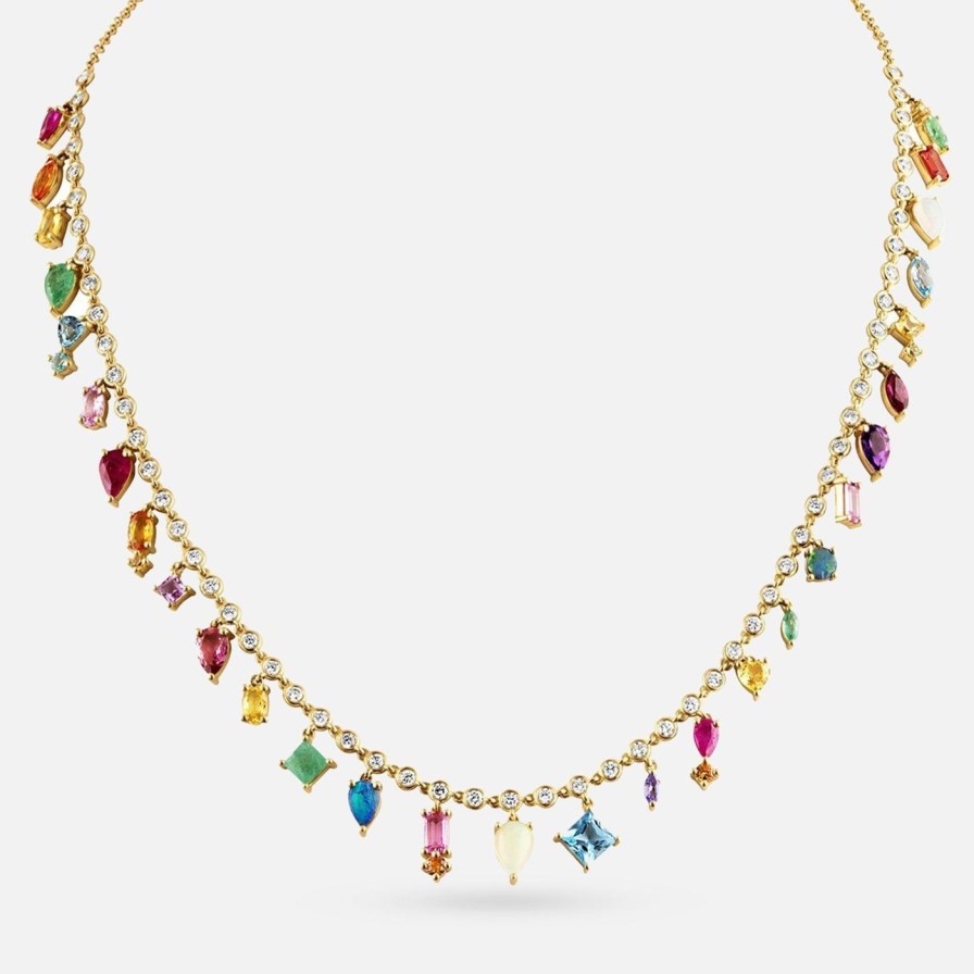 Necklaces Eden Presley | Rainbow Collar Necklace