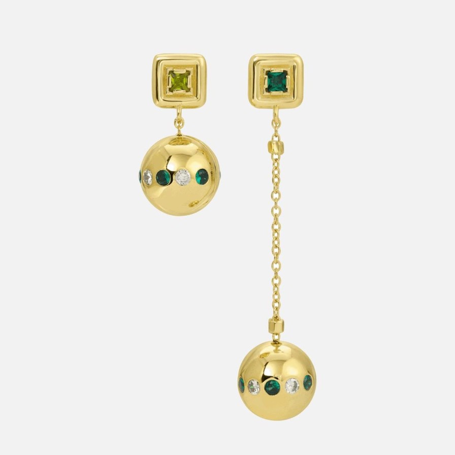 Earrings Monbouquette | Chubby Clover Drops Gold