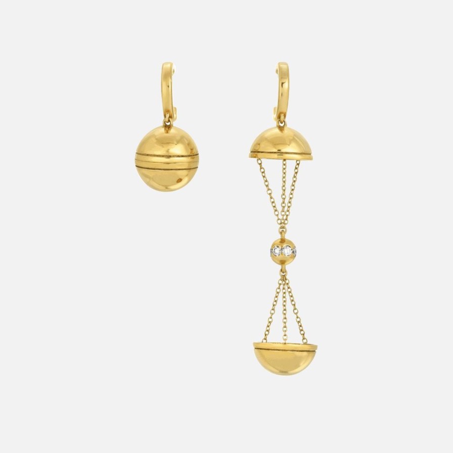 Earrings Monbouquette | Shimmer Hatch Earrings Gold