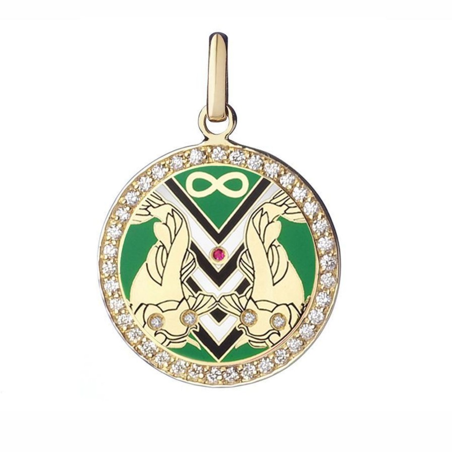 Charms & Pendants Spallanzani | Believe Pendant Diamond Work