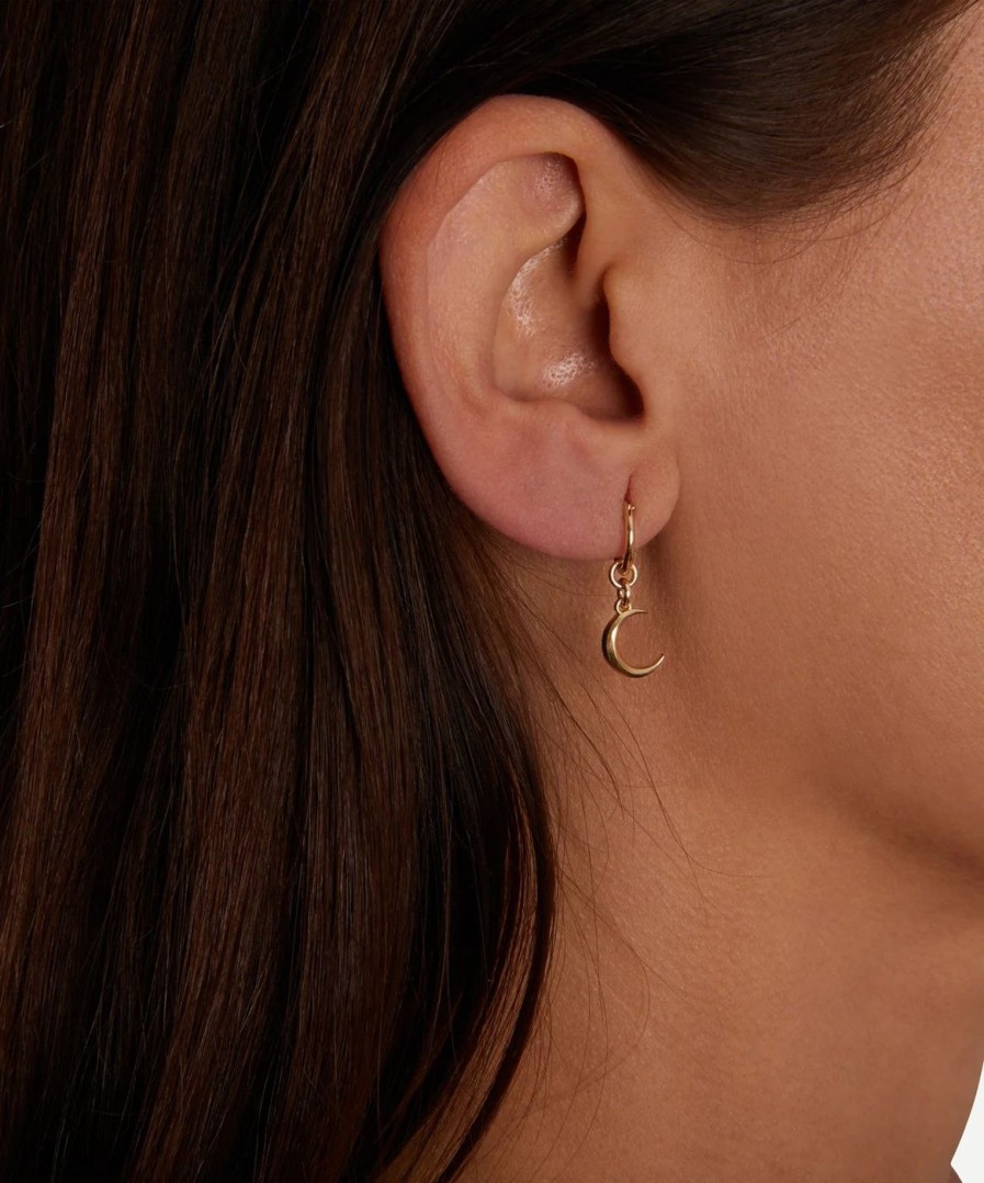 Earrings Talon Jewelry | Crescent Moon Hoop