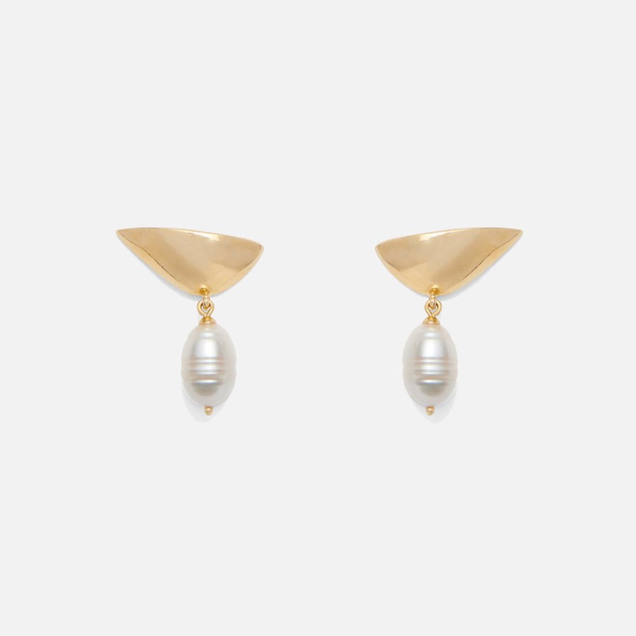 Earrings Lady Grey | Pearl Lobe Earring In Gold