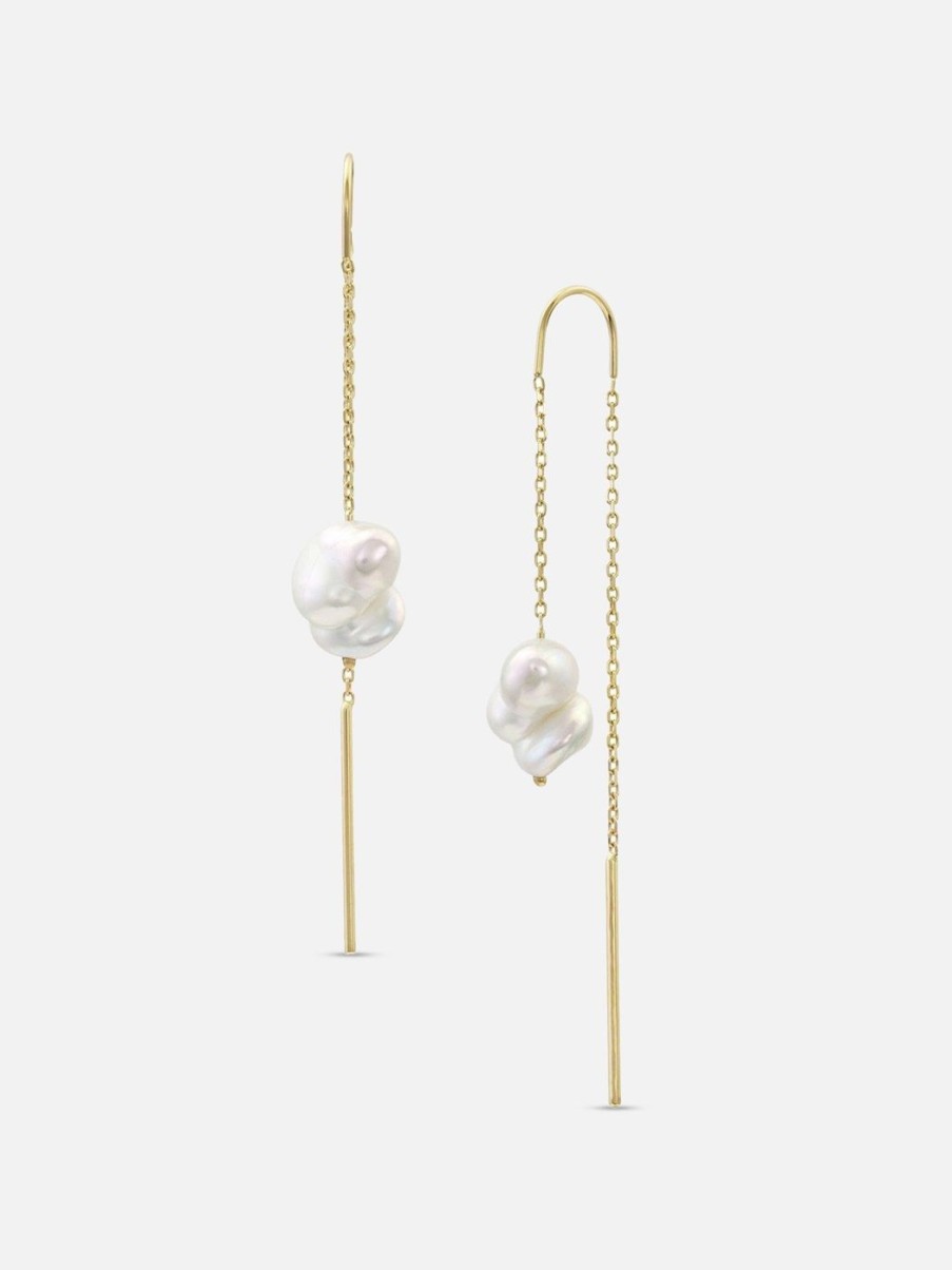 Earrings White/Space | Baby Baroque Threaders