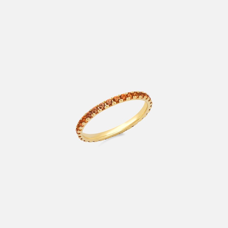 Rings Eriness | Standard Orange Sapphire Eternity Band