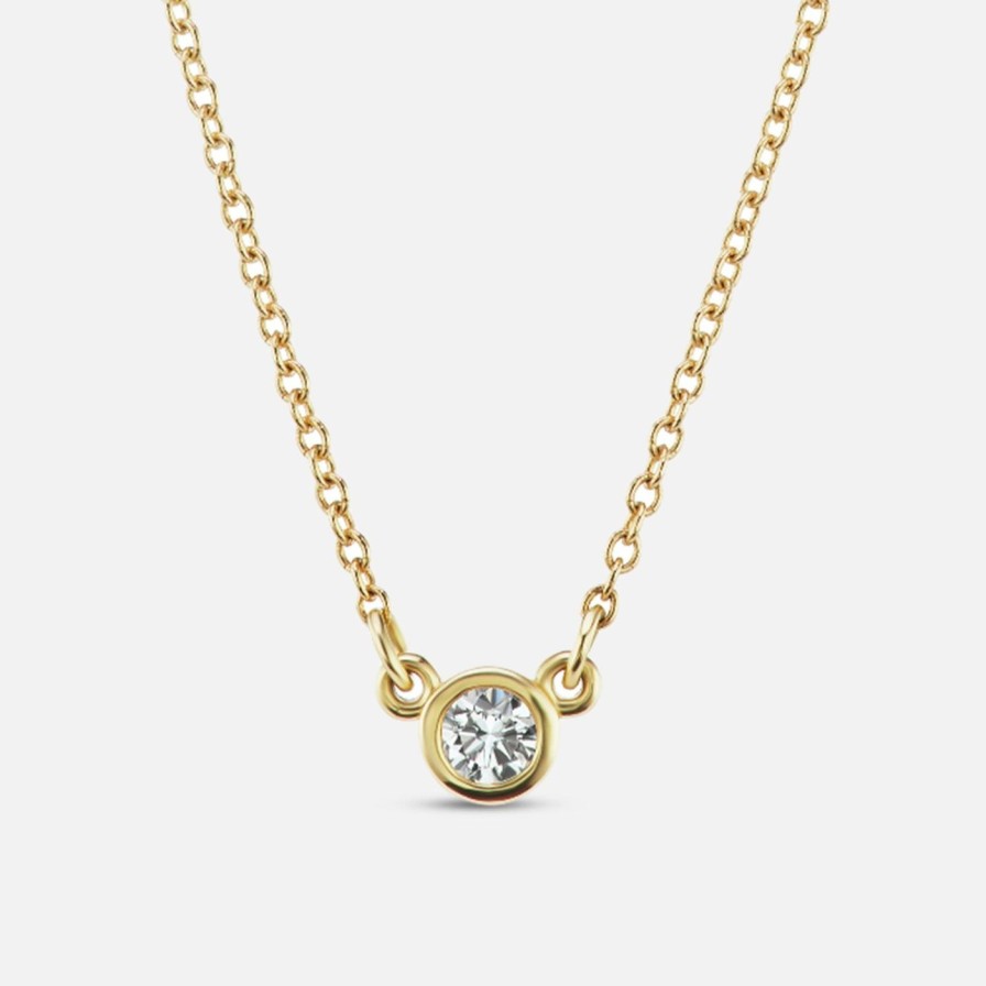 Necklaces The Gild | The Gold Diamond Confetti Necklace Yellow Gold