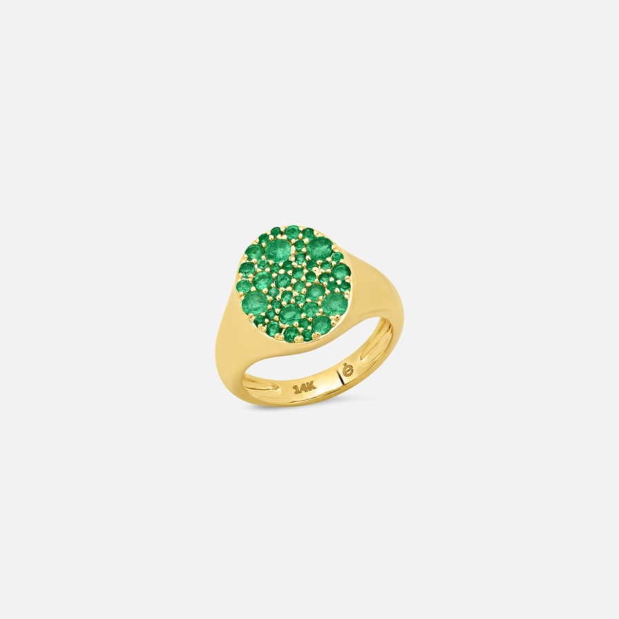 Rings Eriness | Emerald Signet Pinky Ring