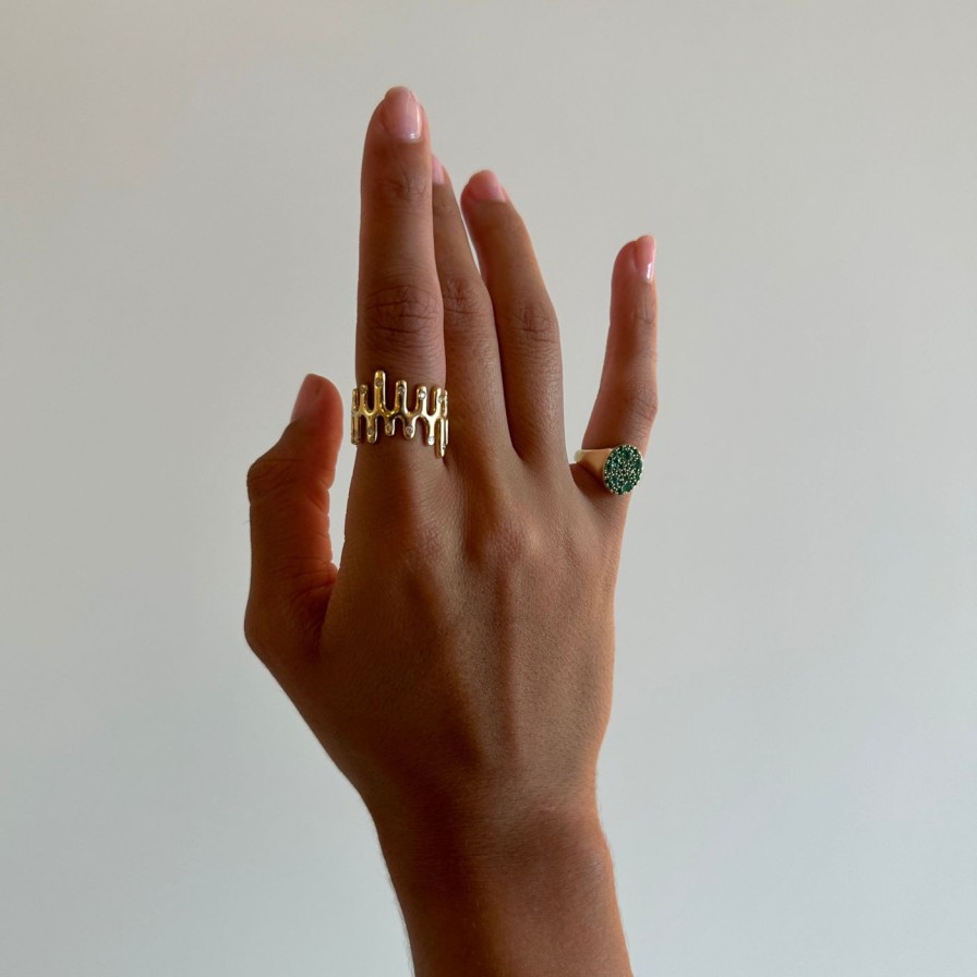 Rings Eriness | Emerald Signet Pinky Ring