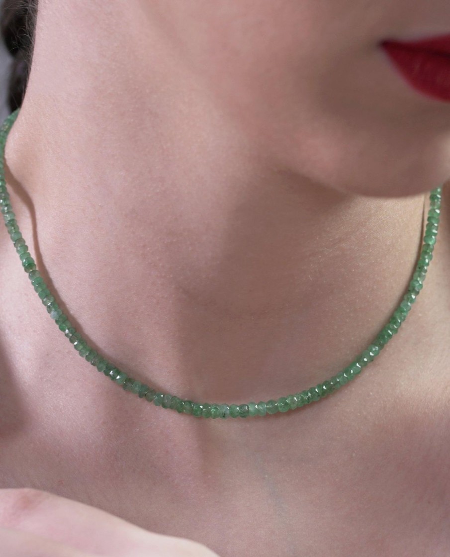 Necklaces Noor Shamma | Eternity Choker Emerald