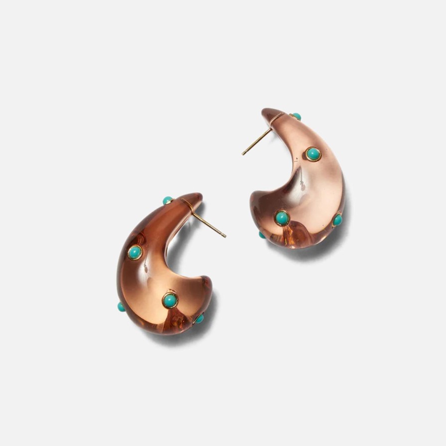 Earrings Lizzie Fortunato | Arp Earrings, Dotted Caramel Brown