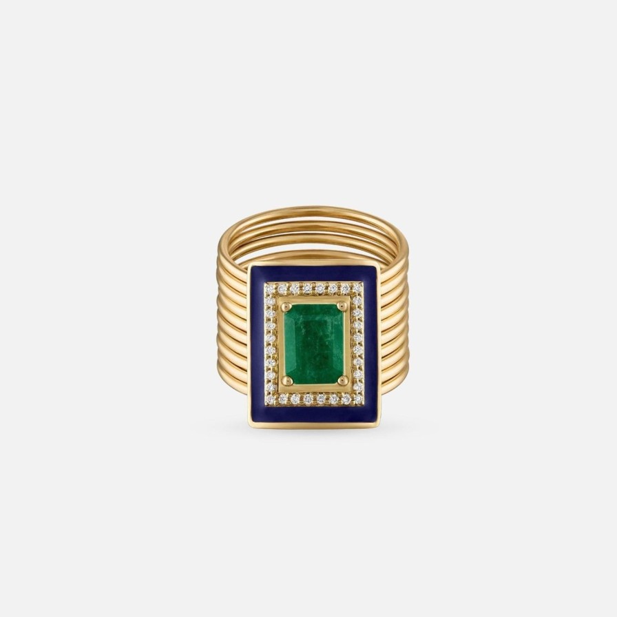 Rings Eden Presley | Emerald Diamond Harem Ring