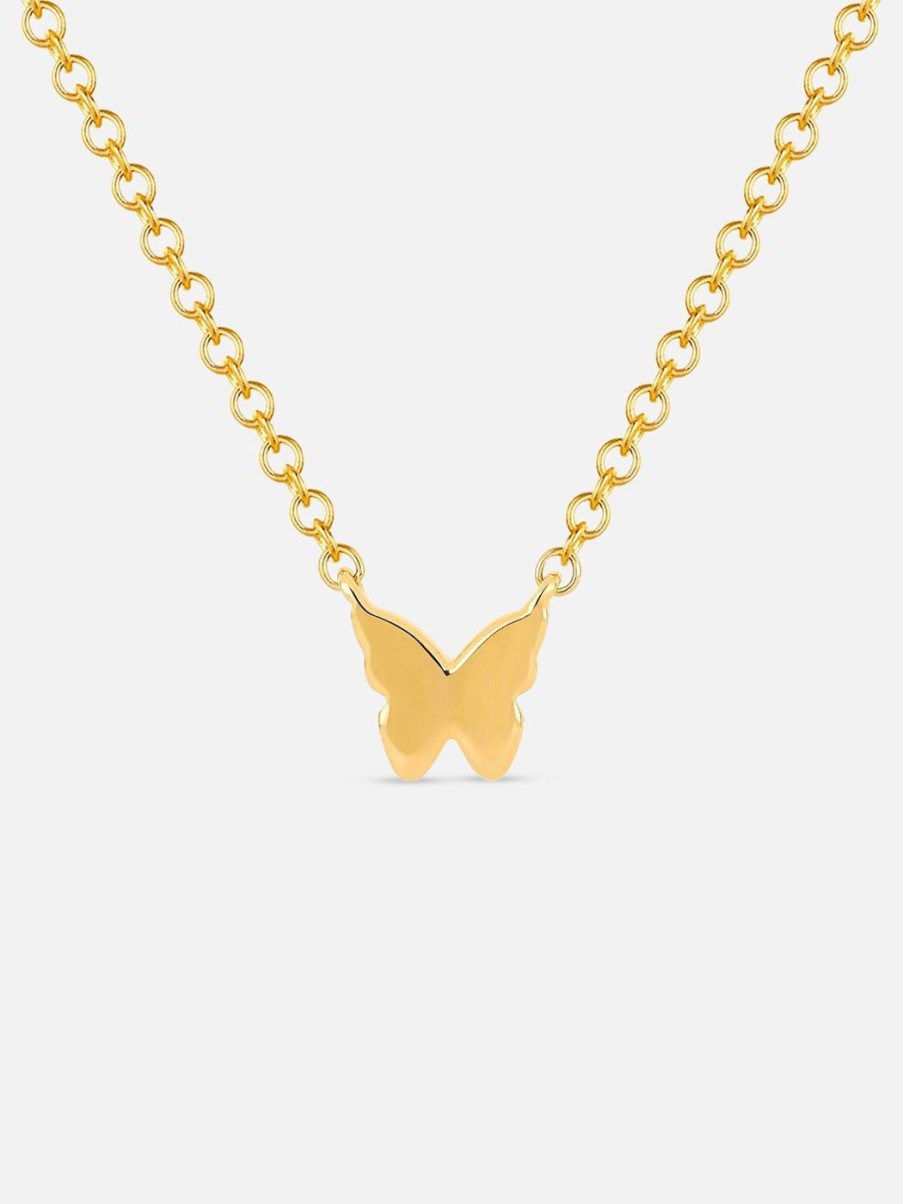 Necklaces EF Collection | Baby Gold Butterfly Necklace