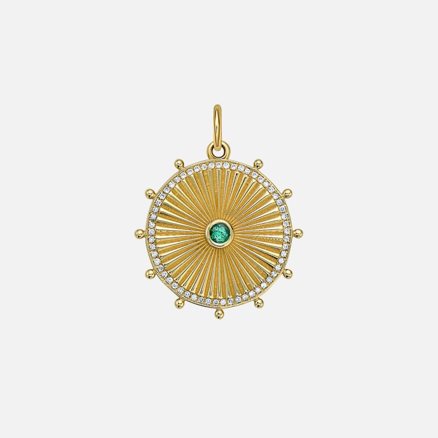 Charms & Pendants Lionheart | Cassandane Fluted Sun Medallion