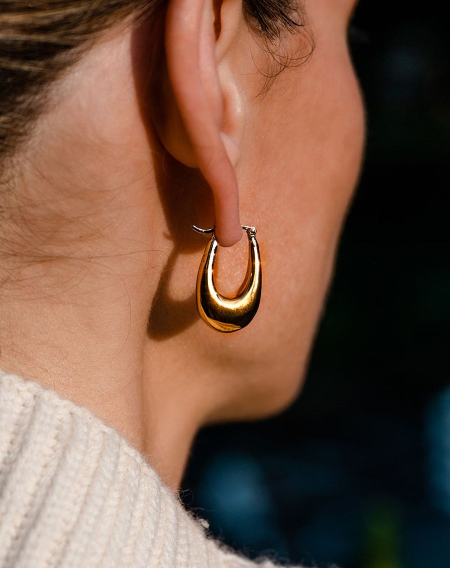 Earrings Christina Caruso | Thick Hoop Gold Plated